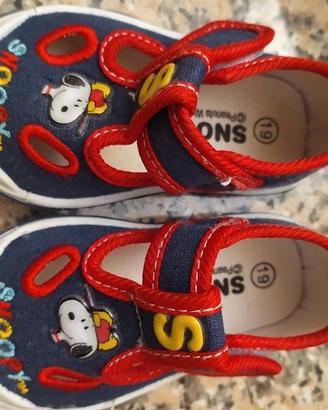 Sneakers/sandali in tela semi aperta con occhielli