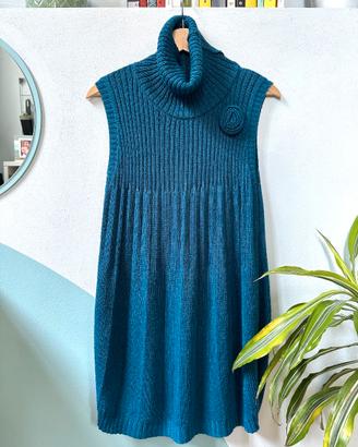 Abito donna midi smanicato a collo alto M - L