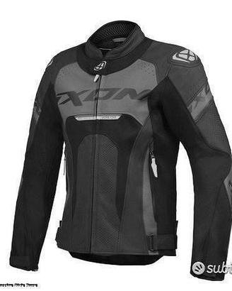 IXON Giacca Moto Pelle Jackal Uomo - Nero -