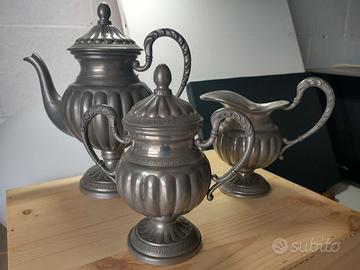 Set da 3 pezzi in peltro