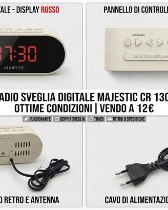 Radio sveglia digitale Majestic