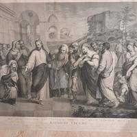 Immagine sacra acquaforte a bulino antica