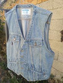 Gilet in Jeans Carrera taglia S/Anni 80/Vintage