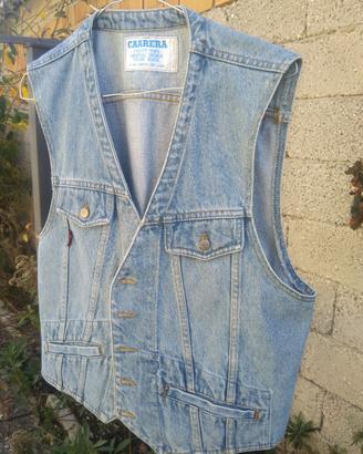 Gilet in Jeans Carrera taglia S/Anni 80/Vintage