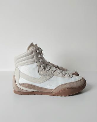 Sneakers alte Zara ecru e bianco