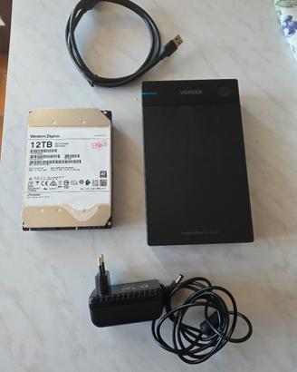 hard disk wd 12 tb interno estremo  custodia 