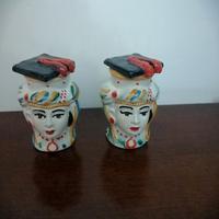 Coppia Teste di Moro Caltagirone