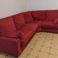 Divano angolare 5 posti in microfibra