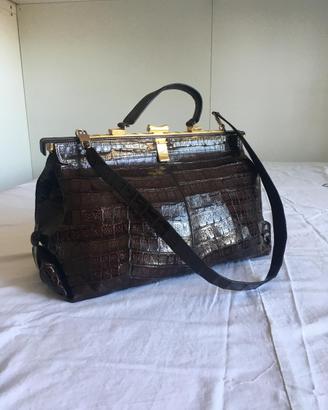 Borsa vintage pelle di coccodrillo