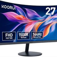 KOORUI Monitor 27 Pollici Curvo (1500R), Full HD