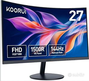 KOORUI Monitor 27 Pollici Curvo (1500R), Full HD