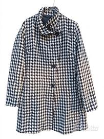 Cappotto donna bianco e nero 