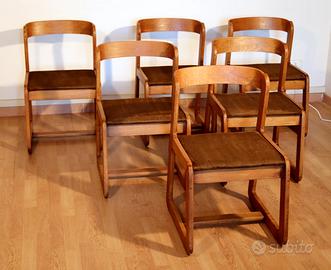 Set di 6 sedie pranzo Willy Rizzo per Mario Sabot