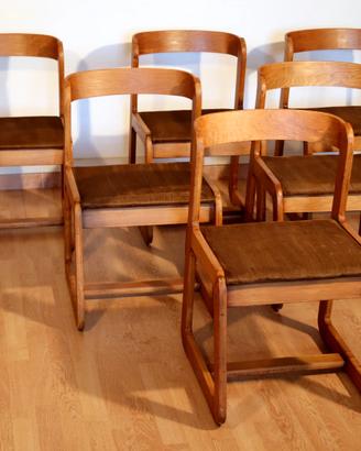 Set di 6 sedie pranzo Willy Rizzo per Mario Sabot
