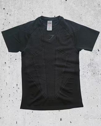 Gymshark Onyx V1 T Shirt Black/Onyx Grey - Size L