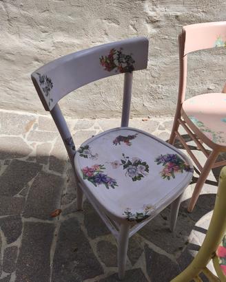 Sedie decoupage 