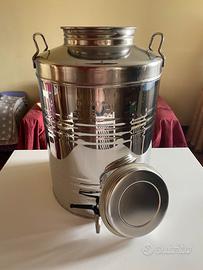 Recipiente olio  50 lt acciaio inox.