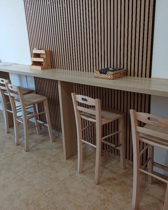 7 sgabelli legno 