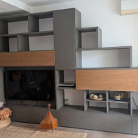 Parete Attrezzata con Scrittoio a Scomparsa