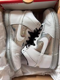 Nike Dunk High donna colore argento/bianco tg 40
