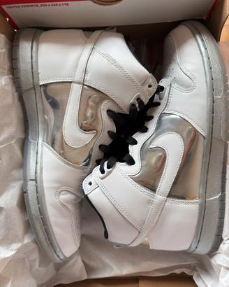 Nike Dunk High donna colore argento/bianco tg 40