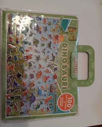 ALBUM da COLORARE +  100 PUFFY STICKERS, DINOSAURI