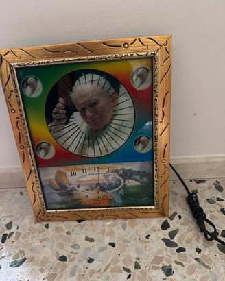 Orologio parete Papa Wojtyla