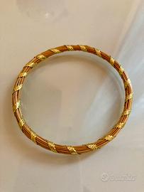 Bracciale rigido in oro vegetale