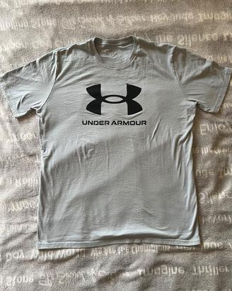 Under Armour T-shirt Ciano Logo - XL
