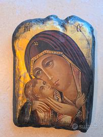 Icona Sacra "Madonna di Korsun" dipinta a mano