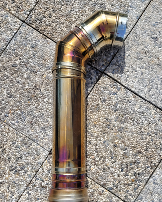 Tubo fumi canna FUMARIA camino ACCIAIO INOX