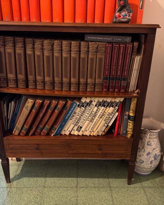 Libreria antica in mogano, stile neoclassico