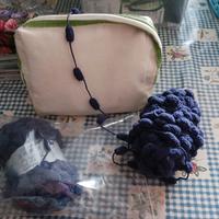 due gomitoli ciniglia  viola 