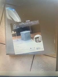 Pouf grigio 2 pezzi