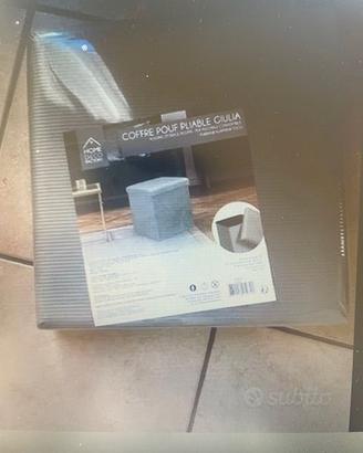 Pouf grigio 2 pezzi
