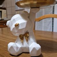 Starnearby Statua Orso con vassoio svuotatasche