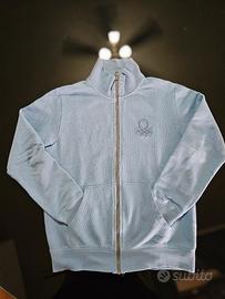 felpa azzurra con zip