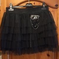 minigonna goth in tulle nera
