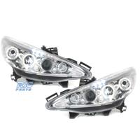 FARI PEUGEOT 207 06-12 OCCHI ANGELICI FONDO CROMAT