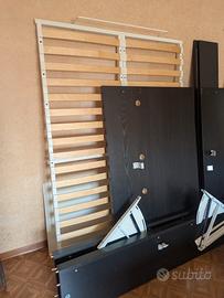 MALM letto con contenitore 140x200