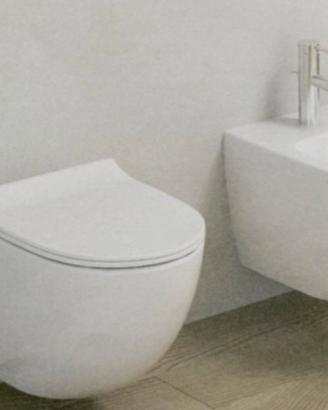 Coppia sanitari sospesi bianco lucido