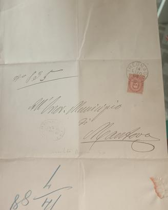 Lettera 1888 Tregnago Mantova 