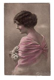 Cartolina Volto Donna Profilo Primi 900