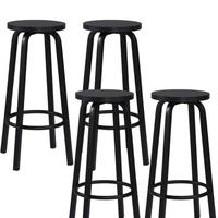 4 sgabelli nero opaco