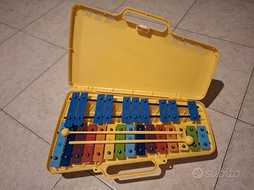 Xilofono metallofono con 25 piastre colorate