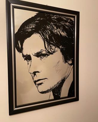QUADRO A SPECCHIO CON SOGGETTO ALAIN DELON