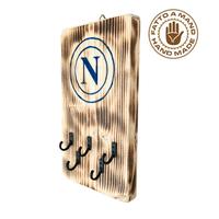 APPENDICHIAVI IN LEGNO CON DISEGNO LOGO NAPOLI