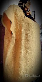maxi blusa maglia rilievo gialla taglie forti