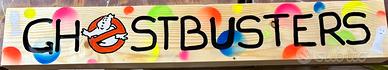 Scritta su legno GHOSTBUSTERS