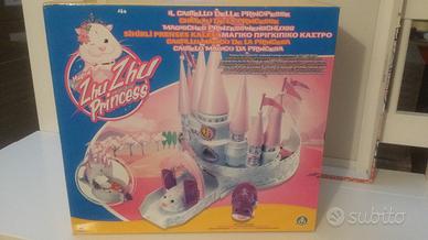 Zhu zhu princess castello+salone+criceto blu